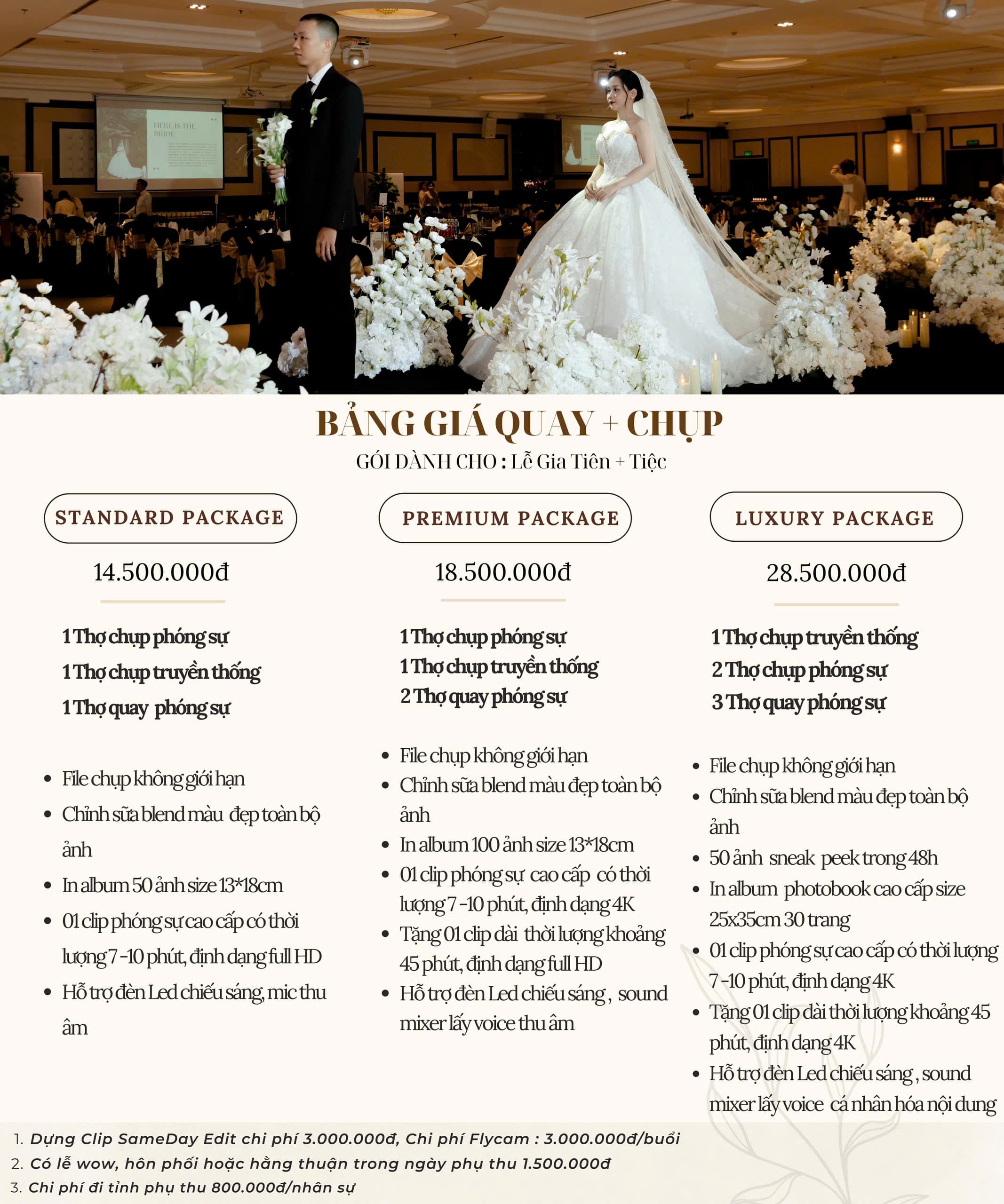 Combo Quay + Chụp (Trọn gói)